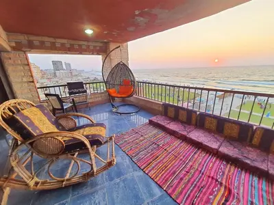 Hotel appartment alexandria sea view free wifi 3 bedrooms 2 toilets 5th floor Bellevue village agami available all year days & 5 heavy blanket available