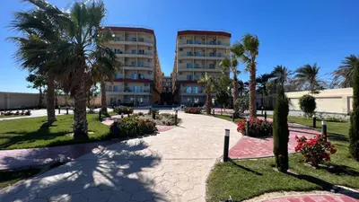 Casablanca beach resort, first line with private beach and swimming pools,